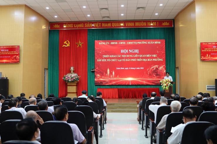 Phường Xuân Đỉnh triển khai sắp xếp, tổ chức lại tổ dân phố theo hướng tinh gọn, hiệu quả.- Ảnh 1.