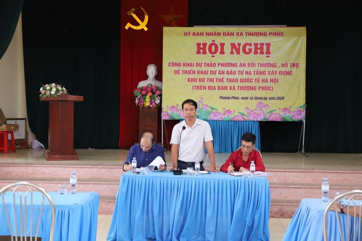 Thượng Phúc tiếp tục lấy ý kiến nhân dân thôn Thọ Giáo về dự thảo phương án bồi thường, hỗ trợ triển khai Dự án Khu đô thị thể thao quốc tế Hà Nội- Ảnh 1.