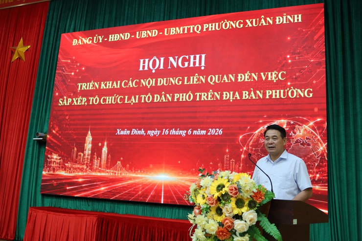 Phường Xuân Đỉnh triển khai sắp xếp, tổ chức lại tổ dân phố theo hướng tinh gọn, hiệu quả.- Ảnh 2.