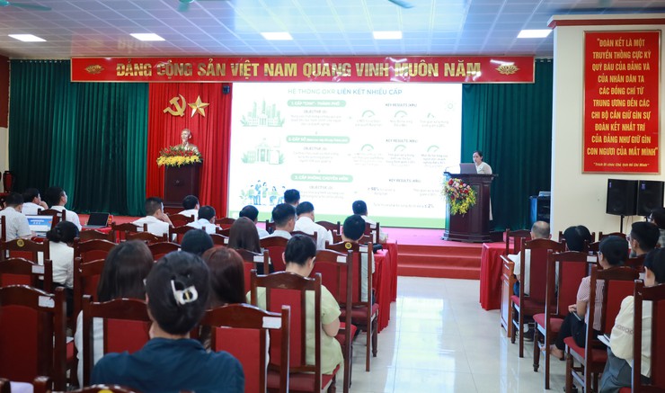 Xã Minh Châu tập huấn triển khai hệ thống quản trị OKR/KPI trên nền tảng Hanoiword- Ảnh 1.