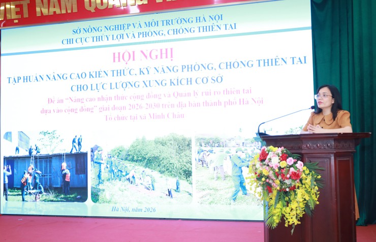 Xã Minh Châu tập huấn nâng cao năng lực cho lực lượng xung kích phòng, chống thiên tai năm 2026- Ảnh 4.