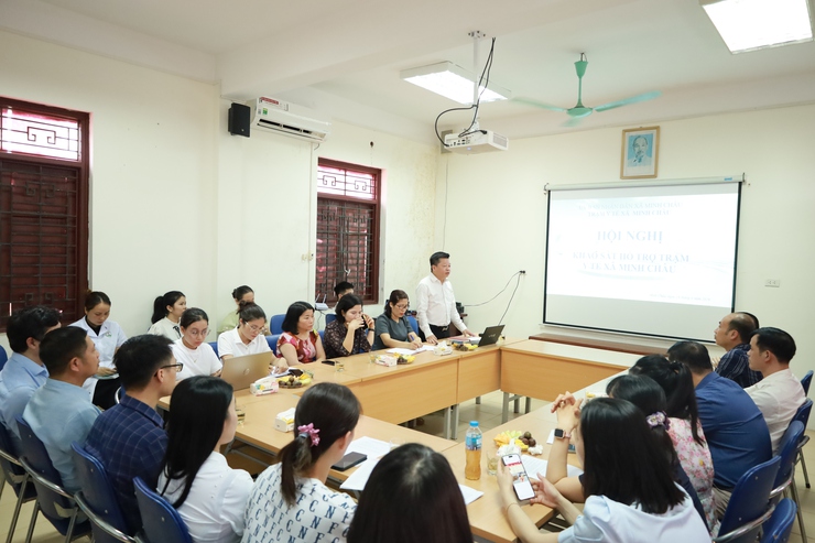 Bệnh viện Đa khoa Sơn Tây khảo sát, trao đổi nội dung hỗ trợ Trạm Y tế xã Minh Châu theo mô hình 3S- Ảnh 1.