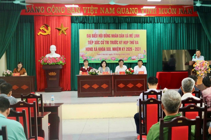 Đại biểu HĐND xã Mê Linh tiếp xúc cử tri trước kỳ họp thường lệ giữa năm 2026- Ảnh 4.