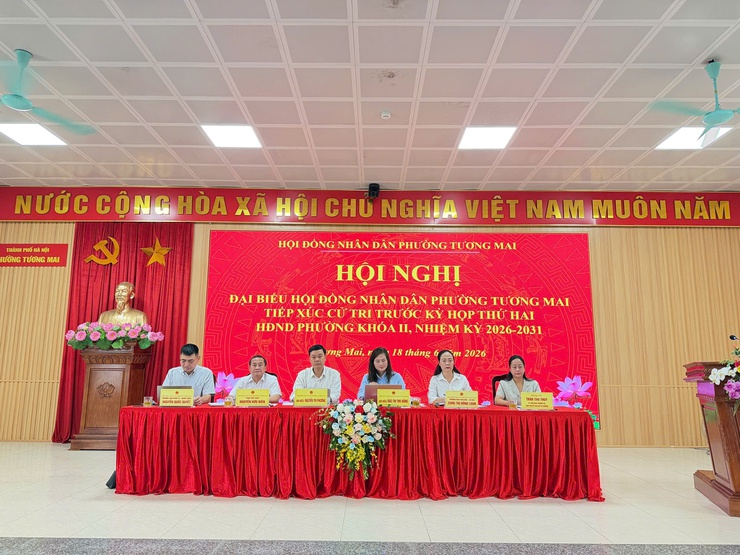 Hội nghị tiếp xúc cử tri trước kỳ họp thứ Hai, HĐND phường Tương Mai khóa II, nhiệm kỳ 2026-2031- Ảnh 1.
