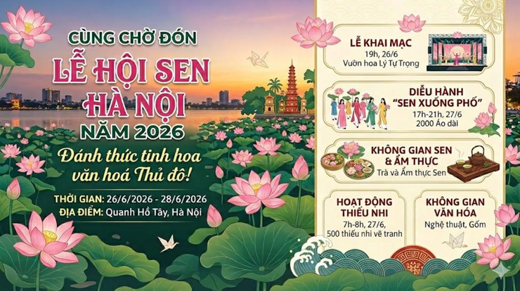 Cùng chờ đón Lễ hội Sen Hà Nội năm 2026: Đánh thức tinh hoa văn hoá Thủ đô!- Ảnh 1.