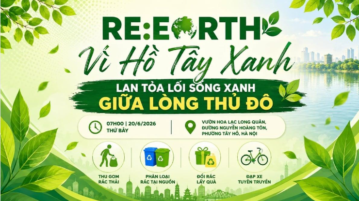 "RE: EARTH - Vì Hồ Tây Xanh" lan tỏa lối sống xanh giữa lòng Thủ đô- Ảnh 2.