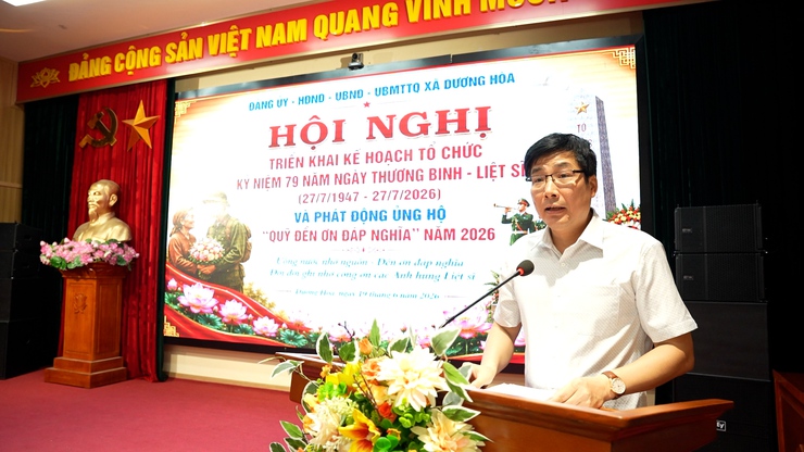 Hội nghị triển khai kế hoạch tổ chức kỷ niệm 79 năm ngày thương binh liệt sĩ (27/7/1947-27/7/2026) và phát động Quỹ “Đền ơn đáp nghĩa” năm 2026- Ảnh 3.