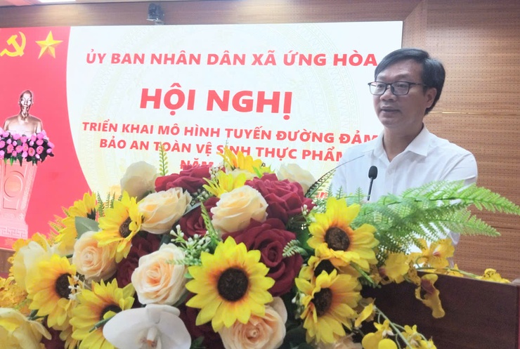 XÃ ỨNG HÒA TỔ CHỨC HỘI NGHỊ TRIỂN KHAI MÔ HÌNH TUYẾN ĐƯỜNG ĐẢM BẢO AN TOÀN VỆ SINH THỰC PHẨM NĂM 2026- Ảnh 1.