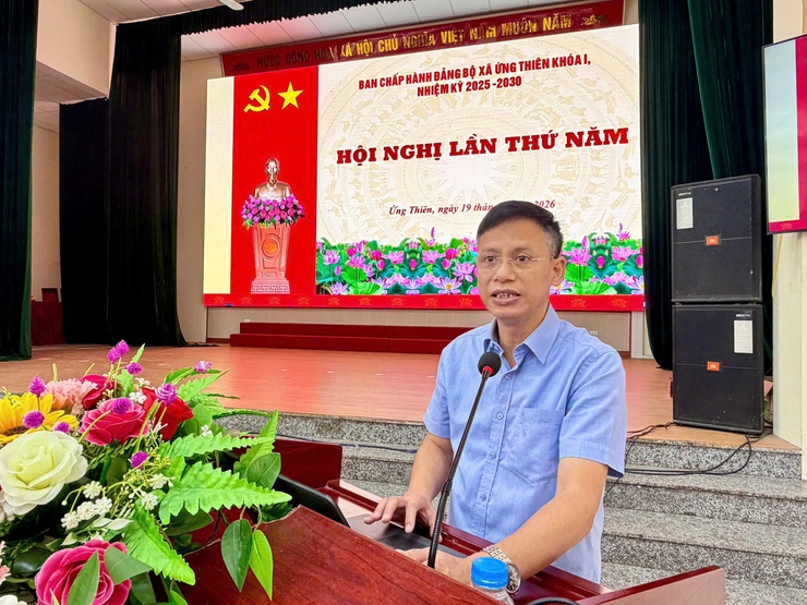 XÃ ỨNG THIÊN TỔ CHỨC HỘI NGHỊ BAN CHẤP HÀNH ĐẢNG BỘ XÃ LẦN THỨ NĂM MỞ RỘNG- Ảnh 3.