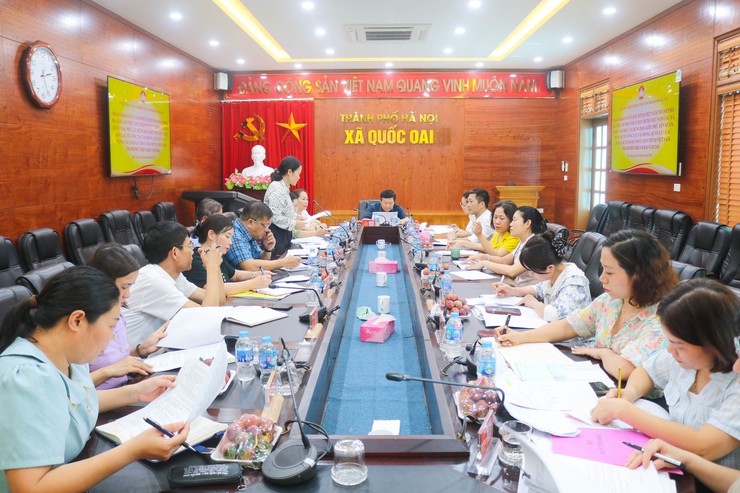 Đoàn khảo sát UB MTTQ Việt Nam Thành phố Hà Nội làm việc với UB MTTQ các xã về công tác vận động, quản lý và sử dụng các loại quỹ do UB MTTQ Thành phố triển khai năm 2026- Ảnh 1.