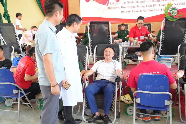 Phú Cát vượt chỉ tiêu trong Ngày hội hiến máu tình nguyện đợt 1 năm 2026- Ảnh 3.