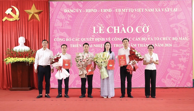Xã Vật Lại tổ chức Lễ chào cờ đầu tuần và triển khai nhiệm vụ trọng tâm tháng 6 năm 2026- Ảnh 3. Xã Vật Lại tổ chức Lễ chào cờ đầu tuần và triển khai nhiệm vụ trọng tâm tháng 6 năm 2026- Ảnh 3.