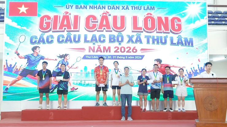 XÃ THƯ LÂM TỔ CHỨC THÀNH CÔNG GIẢI CẦU LÔNG CÁC CÂU LẠC BỘ NĂM 2026- Ảnh 11.