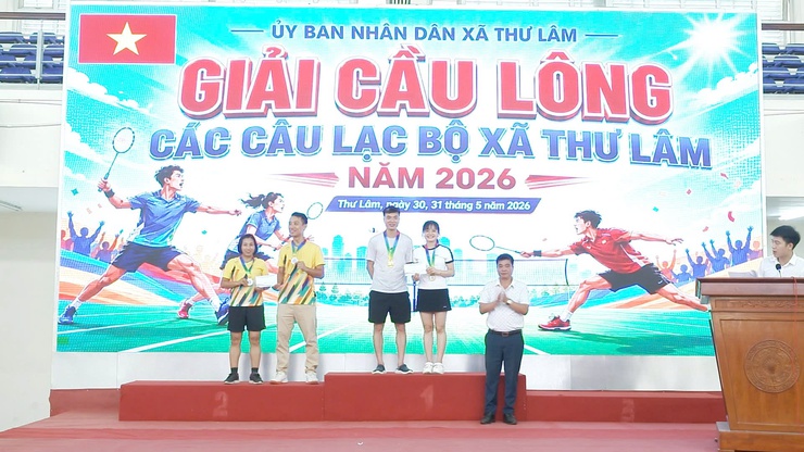 XÃ THƯ LÂM TỔ CHỨC THÀNH CÔNG GIẢI CẦU LÔNG CÁC CÂU LẠC BỘ NĂM 2026- Ảnh 12.