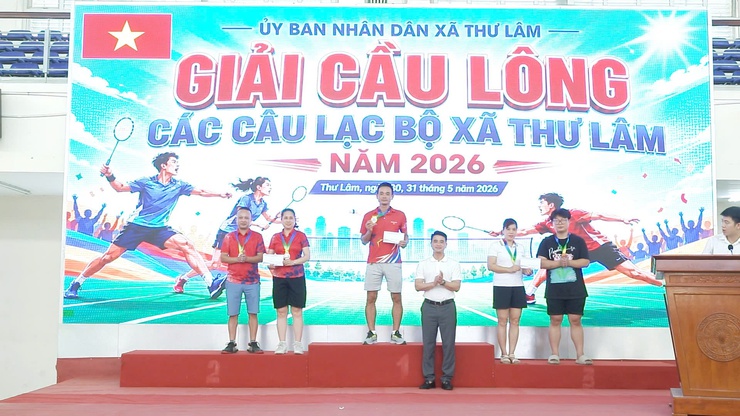 XÃ THƯ LÂM TỔ CHỨC THÀNH CÔNG GIẢI CẦU LÔNG CÁC CÂU LẠC BỘ NĂM 2026- Ảnh 13.