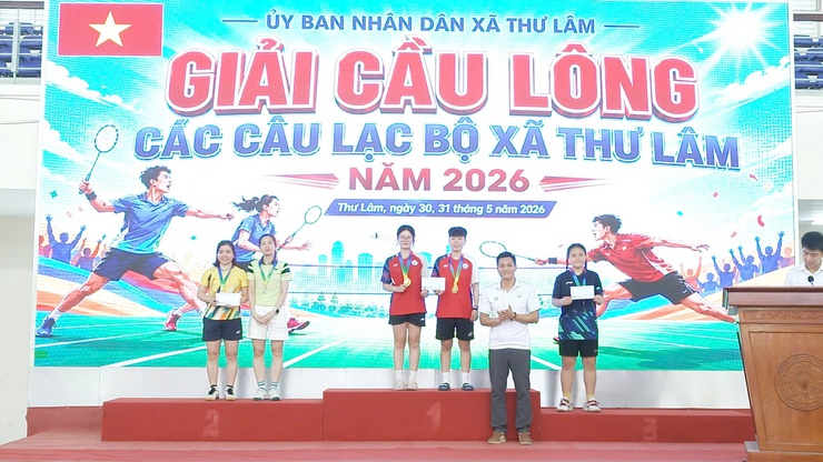 XÃ THƯ LÂM TỔ CHỨC THÀNH CÔNG GIẢI CẦU LÔNG CÁC CÂU LẠC BỘ NĂM 2026- Ảnh 14.