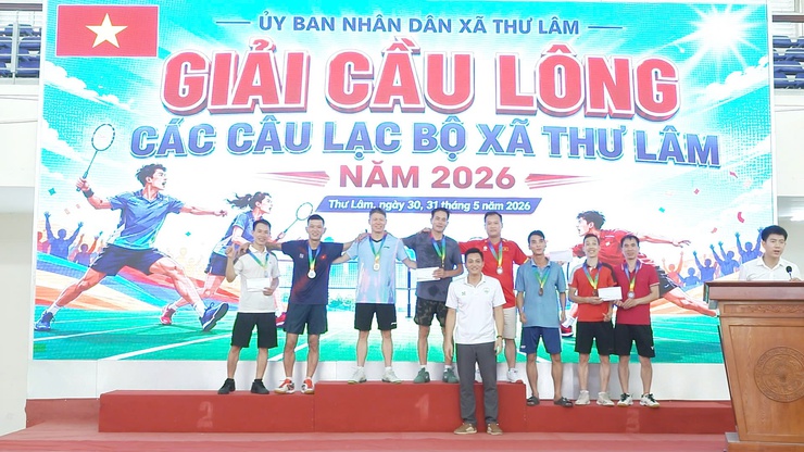 XÃ THƯ LÂM TỔ CHỨC THÀNH CÔNG GIẢI CẦU LÔNG CÁC CÂU LẠC BỘ NĂM 2026- Ảnh 16.