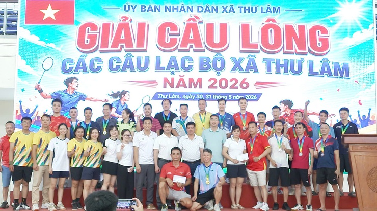 XÃ THƯ LÂM TỔ CHỨC THÀNH CÔNG GIẢI CẦU LÔNG CÁC CÂU LẠC BỘ NĂM 2026- Ảnh 17.