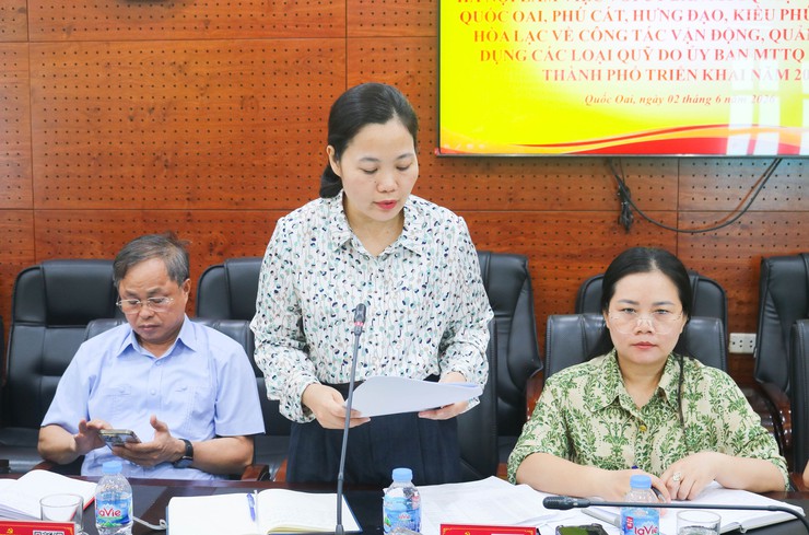 Đoàn khảo sát UB MTTQ Việt Nam Thành phố Hà Nội làm việc với UB MTTQ các xã về công tác vận động, quản lý và sử dụng các loại quỹ do UB MTTQ Thành phố triển khai năm 2026- Ảnh 3.