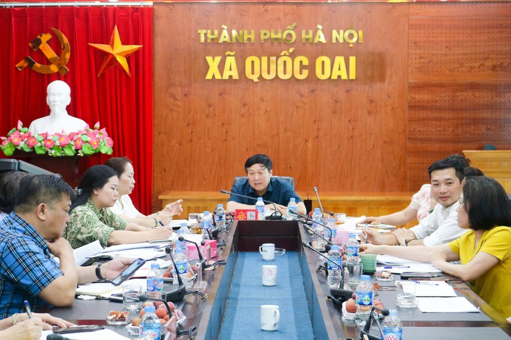 Đoàn khảo sát UB MTTQ Việt Nam Thành phố Hà Nội làm việc với UB MTTQ các xã về công tác vận động, quản lý và sử dụng các loại quỹ do UB MTTQ Thành phố triển khai năm 2026- Ảnh 6.