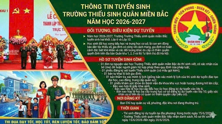 BAN CHỈ HUY QUÂN SỰ XÃ QUẢNG OAI THÔNG BÁO TUYỂN SINH ĐÀO TẠO HỌC SINH THIẾU SINH QUÂN NĂM HỌC 2026–2027- Ảnh 1.