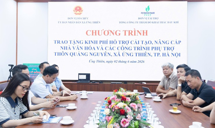 TỔNG CÔNG TY THĂM DÒ KHAI THÁC DẦU KHÍ HỖ TRỢ 7 TỶ ĐỒNG CẢI TẠO, NÂNG CẤP NHÀ VĂN HÓA VÀ CÁC CÔNG TRÌNH PHỤ TRỢ THÔN QUẢNG NGUYÊN- Ảnh 1.