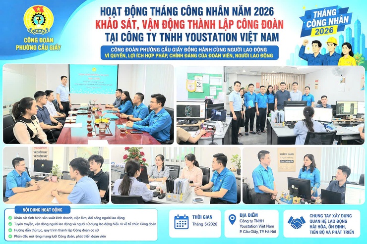 CÔNG ĐOÀN PHƯỜNG CẦU GIẤY SÔI NỔI CÁC HOẠT ĐỘNG HƯỞNG ỨNG THÁNG CÔNG NHÂN NĂM 2026- Ảnh 9.