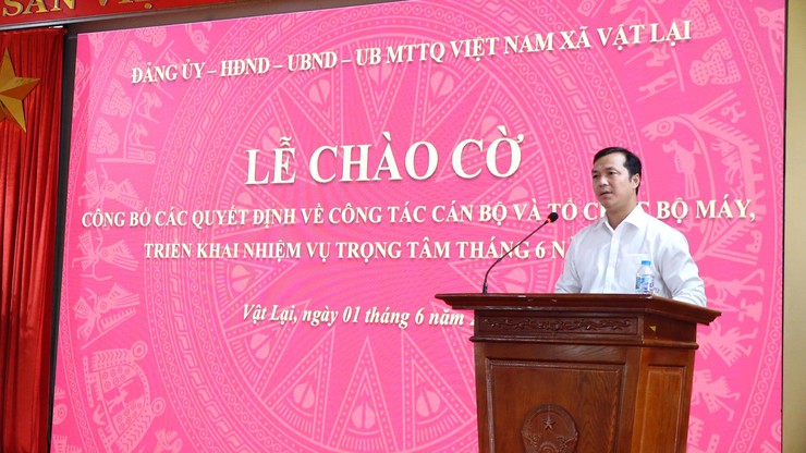 Xã Vật Lại tổ chức Lễ chào cờ đầu tuần và triển khai nhiệm vụ trọng tâm tháng 6 năm 2026- Ảnh 4. Xã Vật Lại tổ chức Lễ chào cờ đầu tuần và triển khai nhiệm vụ trọng tâm tháng 6 năm 2026- Ảnh 4.