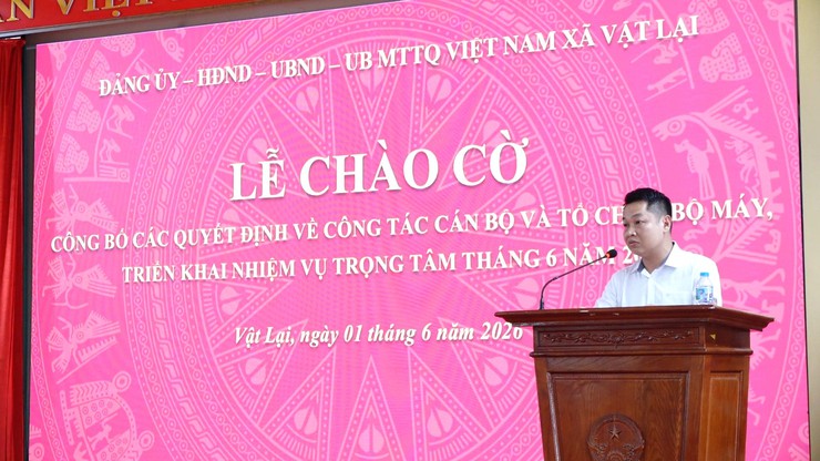 Xã Vật Lại tổ chức Lễ chào cờ đầu tuần và triển khai nhiệm vụ trọng tâm tháng 6 năm 2026- Ảnh 5.
