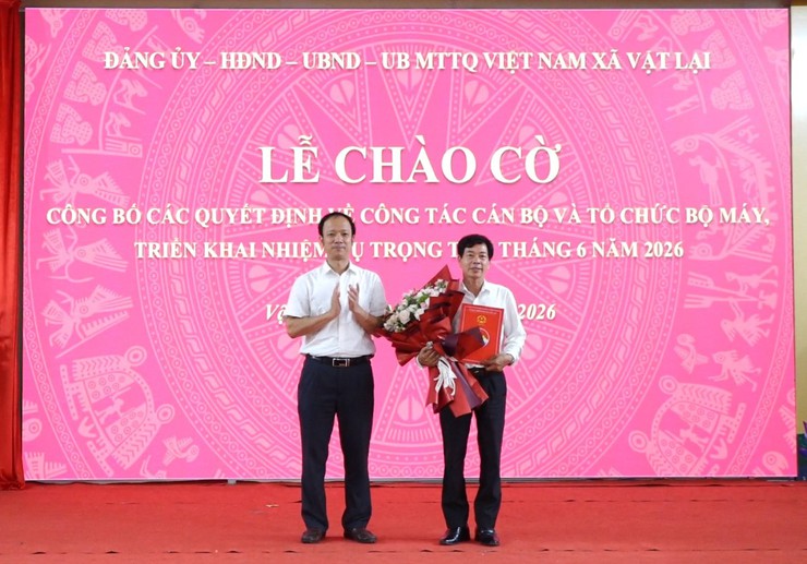 Xã Vật Lại tổ chức Lễ chào cờ đầu tuần và triển khai nhiệm vụ trọng tâm tháng 6 năm 2026- Ảnh 6. Xã Vật Lại tổ chức Lễ chào cờ đầu tuần và triển khai nhiệm vụ trọng tâm tháng 6 năm 2026- Ảnh 6.
