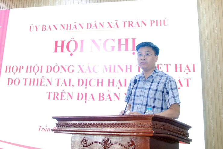 UBND xã Trần Phú: tổ chức hội nghị họp Hội đồng xác minh thiệt hại do thiên tai, dịch hại thực vật trên địa bàn xã- Ảnh 2.
