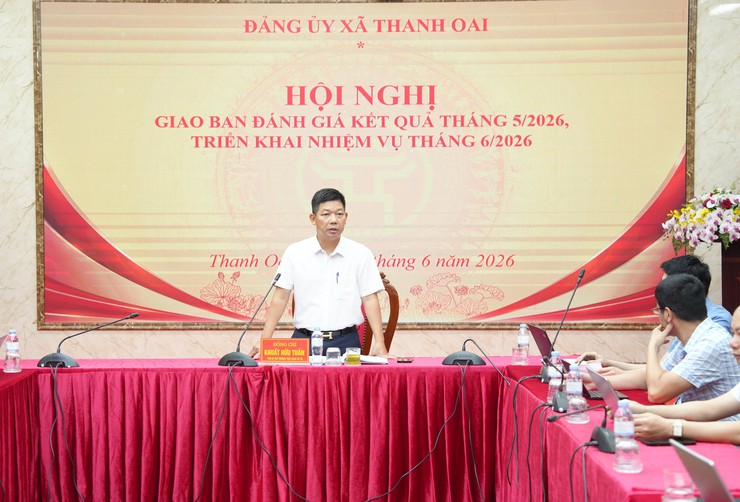 Đảng uỷ xã Thanh Oai giao ban công tác Đảng tháng 5, triển khai nhiệm vụ trọng tâm tháng 6 năm 2026- Ảnh 9.