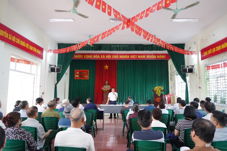 Phường Chương Mỹ đối thoại, tiếp thu ý kiến về 47 phương án bồi thường, hỗ trợ, tái định cư tại TDP Phượng Bãi - Ảnh 1.