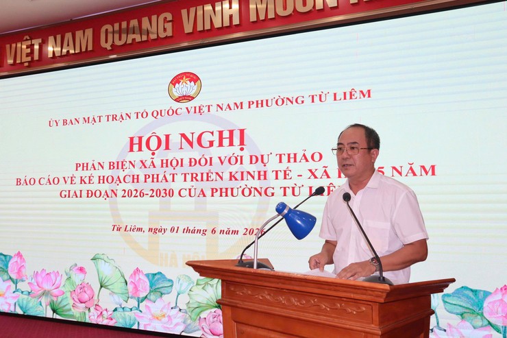 Mặt trận Tổ quốc phường Từ Liêm tổ chức hội nghị phản biện xã hội đối với dự thảo Kế hoạch phát triển kinh tế - xã hội giai đoạn 2026 – 2030- Ảnh 2.
