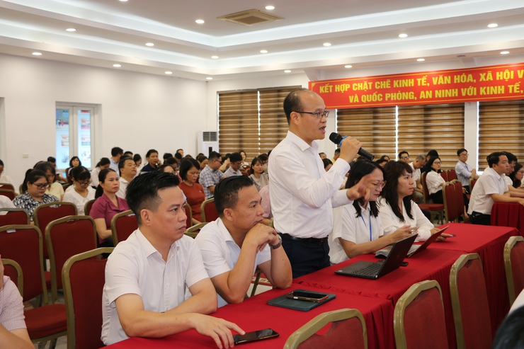 Hội nghị hướng dẫn sử dụng hệ thống quản trị thực thi nhiệm vụ và đánh giá cán bộ gắn với đo lường hiệu suất công việc (OKR/KPI) thông qua hệ thống Hanoiwork- Ảnh 6.