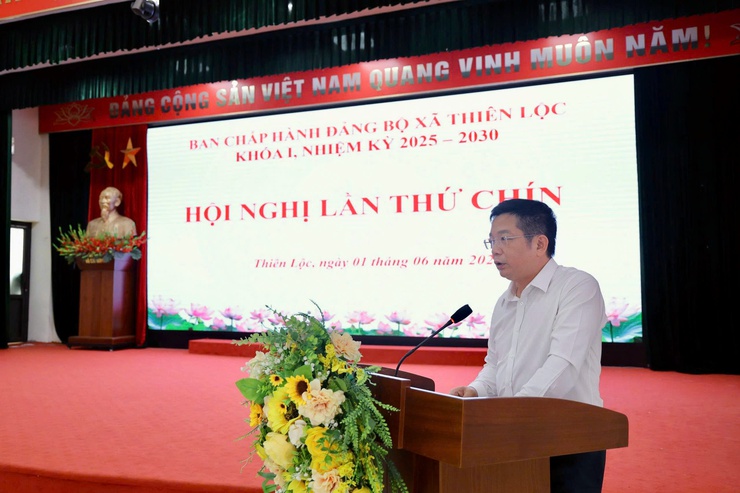 Hội nghị lần thứ Chín BCH Đảng bộ xã Thiên Lộc khóa I nhiệm kỳ 2025 - 2030- Ảnh 18.