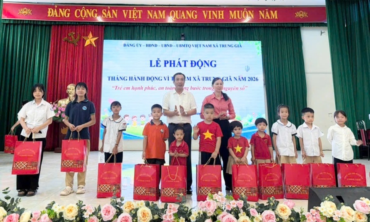 XÃ TRUNG GIÃ PHÁT ĐỘNG THÁNG HÀNH ĐỘNG VÌ TRẺ EM NĂM 2026
VỚI CHỦ ĐỀ “CHUNG TAY VÌ TRẺ EM HẠNH PHÚC, AN TOÀN, VỮNG BƯỚC TRONG KỶ NGUYÊN SỐ”
- Ảnh 11.