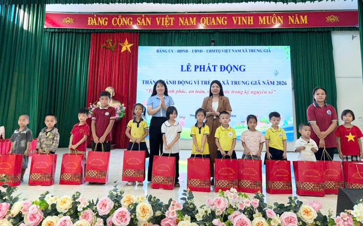 XÃ TRUNG GIÃ PHÁT ĐỘNG THÁNG HÀNH ĐỘNG VÌ TRẺ EM NĂM 2026
VỚI CHỦ ĐỀ “CHUNG TAY VÌ TRẺ EM HẠNH PHÚC, AN TOÀN, VỮNG BƯỚC TRONG KỶ NGUYÊN SỐ”
- Ảnh 9.
