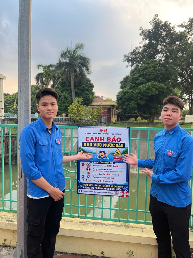 THIÊN LỘC TĂNG CƯỜNG PHÒNG, CHỐNG ĐUỐI NƯỚC CHO TRẺ EM: HOÀN THÀNH CẮM BIỂN CẢNH BÁO TẠI CÁC ĐIỂM NƯỚC SÂU NGUY HIỂM- Ảnh 5.