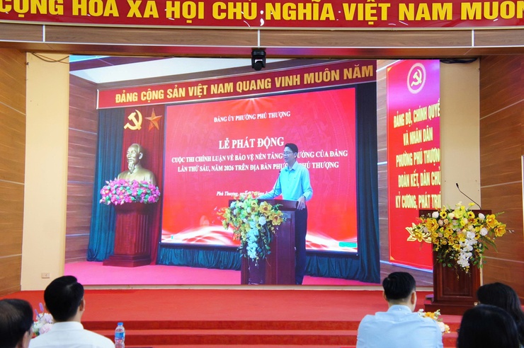 Phường Phú Thượng tổng kết, trao giải Cuộc thi chính luận bảo vệ nền tảng tư tưởng của Đảng lần thứ VI và Hội thi Báo cáo viên, Tuyên truyền viên giỏi năm 2026- Ảnh 2.
