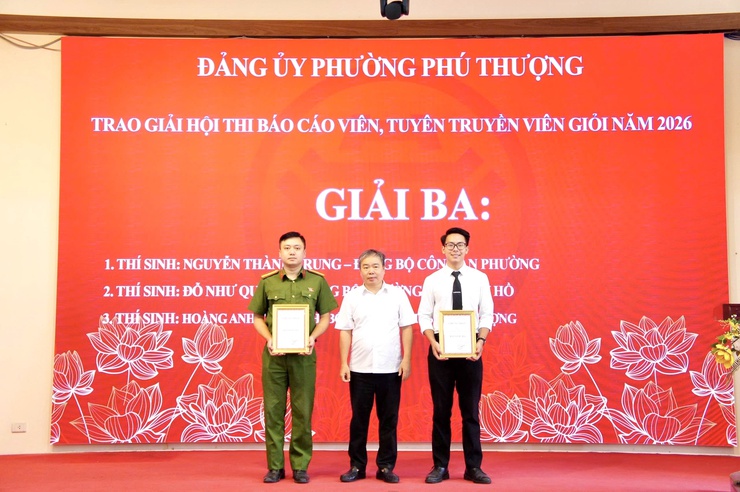 Phường Phú Thượng tổng kết, trao giải Cuộc thi chính luận bảo vệ nền tảng tư tưởng của Đảng lần thứ VI và Hội thi Báo cáo viên, Tuyên truyền viên giỏi năm 2026- Ảnh 15.