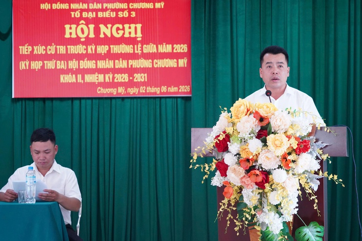 Tổ đại biểu số 3 HĐND phường Chương Mỹ tiếp xúc cử tri trước kỳ họp thường lệ giữa năm 2026- Ảnh 8.
