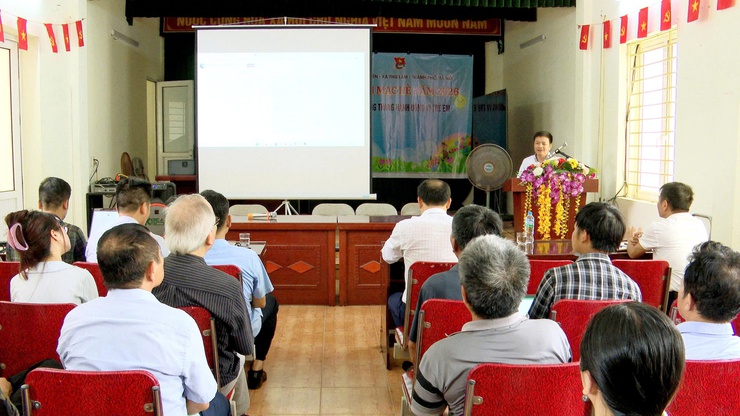 Đồng chí Lại Mạnh Cường - Ủy viên BTV Đảng ủy, Phó Chủ tịch UBND xã Thư Lâm dự hội nghị họp dân triển khai công tác giải phóng mặt bằng Dự án xây dựng tuyến đường từ đường Lâm Tiên đến Nhà văn hóa thôn Lâm Tiên- Ảnh 15.