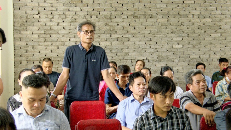 Đồng chí Lại Mạnh Cường - Ủy viên BTV Đảng ủy, Phó Chủ tịch UBND xã Thư Lâm dự hội nghị họp dân triển khai công tác giải phóng mặt bằng Dự án xây dựng tuyến đường từ đường Lâm Tiên đến Nhà văn hóa thôn Lâm Tiên- Ảnh 11.