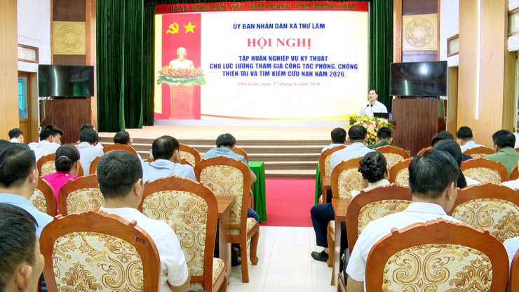 THƯ LÂM TỔ CHỨC HỘI NGHỊ TẬP HUẤN NGHIỆP VỤ KỸ THUẬT PHÒNG, CHỐNG THIÊN TAI VÀ TÌM KIẾM CỨU NẠN NĂM 2026- Ảnh 10.