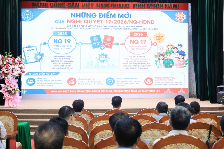 Ủy ban nhân dân xã Thư Lâm tổ chức Hội nghị triển khai KH thực hiện NQ số 19/2025/NQ – HĐND và NQ số 17/2026/NQ – HĐND của Hội đồng nhân dân Thành phố Hà Nội quy định nội dung, mức hỗ trợ đóng BHXH tự nguyện, BHYT - Ảnh 9.