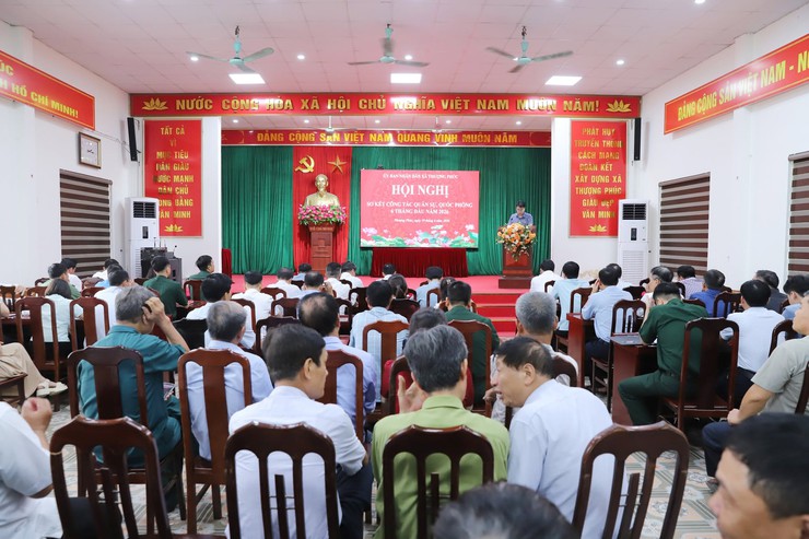 UBND xã Thượng Phúc sơ kết công tác quân sự, quốc phòng 6 tháng đầu năm 2026- Ảnh 1.