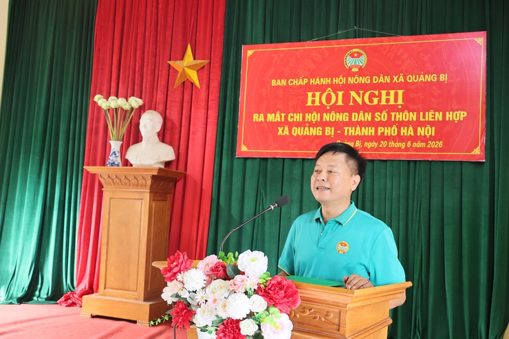 Hội Nông dân xã Quảng Bị ra mắt Chi hội Nông dân số thôn Liên Hợp- Ảnh 1.