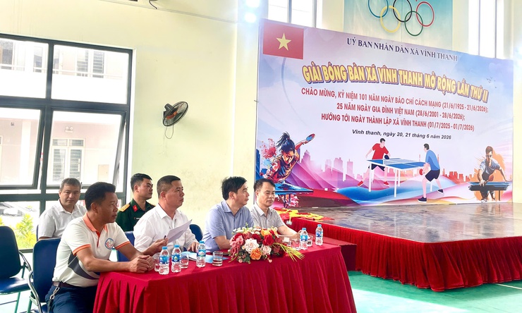 XÃ VĨNH THANH KHAI MẠC GIẢI BÓNG BÀN MỞ RỘNG LẦN THỨ II NĂM 2026- Ảnh 2.