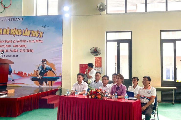 XÃ VĨNH THANH KHAI MẠC GIẢI BÓNG BÀN MỞ RỘNG LẦN THỨ II NĂM 2026- Ảnh 3.